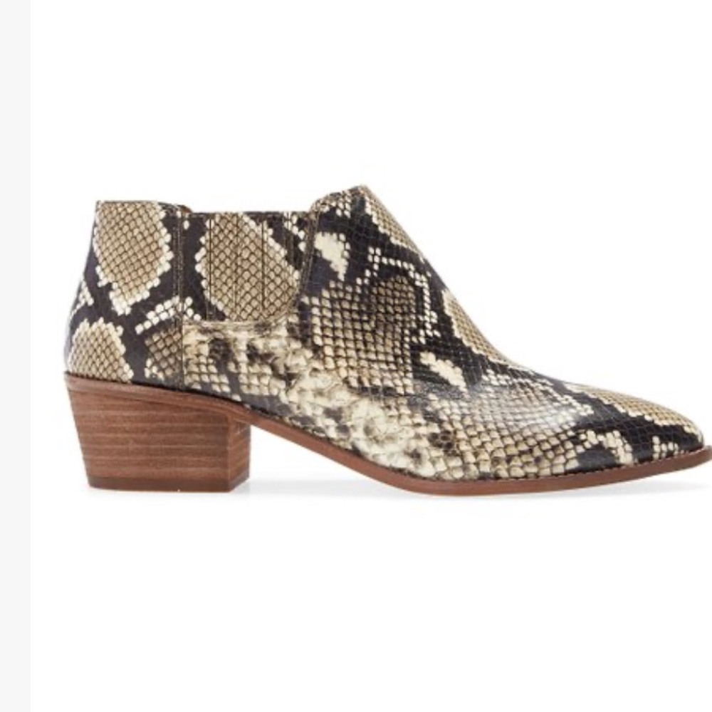 Madewell Heather Snake Sonia Chelsea Leather Boot